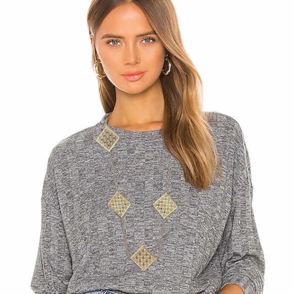 TORY BURCH • Perforated Logo Rotary Necklace - Picture 2 of 8